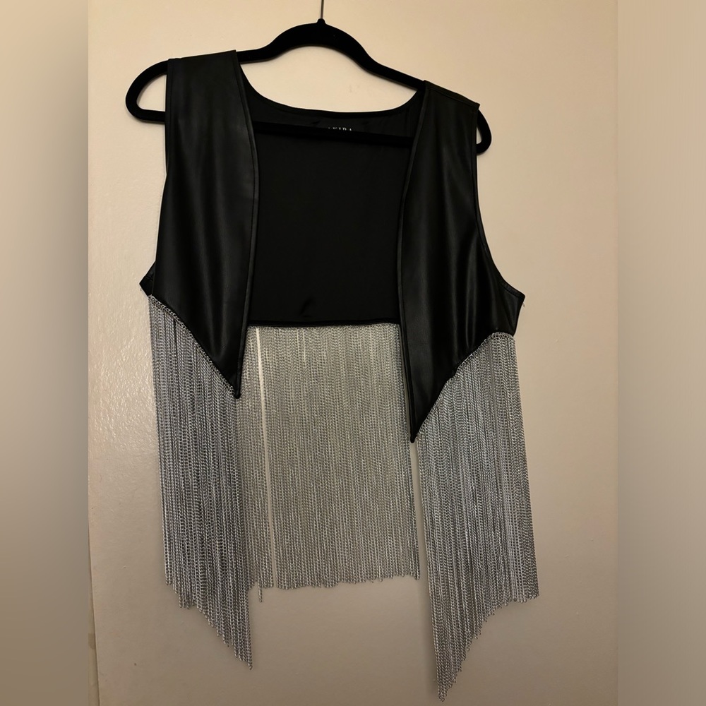 Akira faux leather vest Large